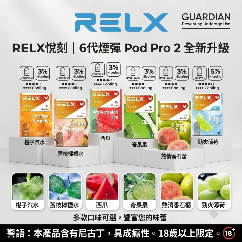 RELX 6代 Pod Pro 2 專用煙彈